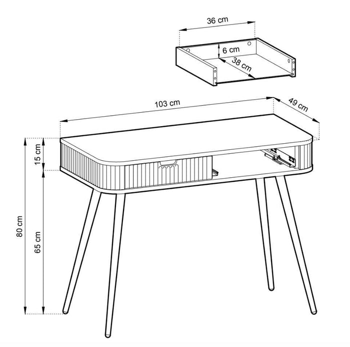 NADUVI Collection Kaptafel Tereza