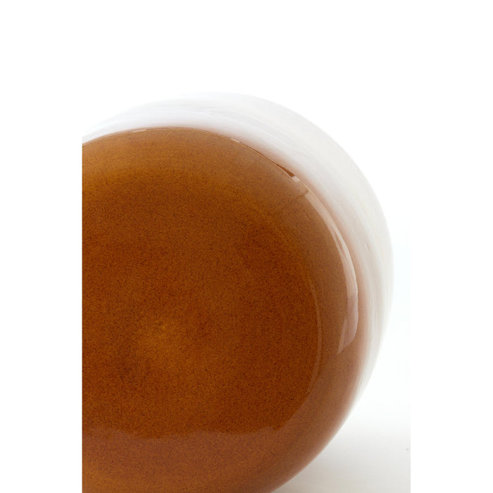 Light&living Bijzettafel Ø34x46,5 cm FRANCA keramiek oker-crème