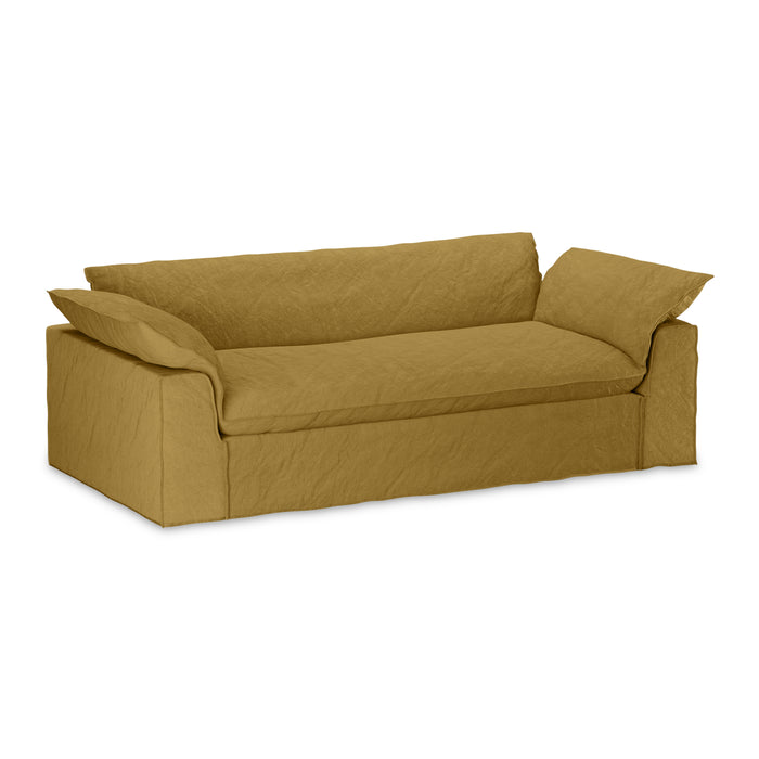 HKliving Nomad 3-zitsbank - Linnen - Burnt Ochre