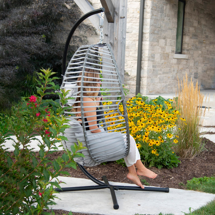 Vivere Moonstone Hangstoel met Standaard