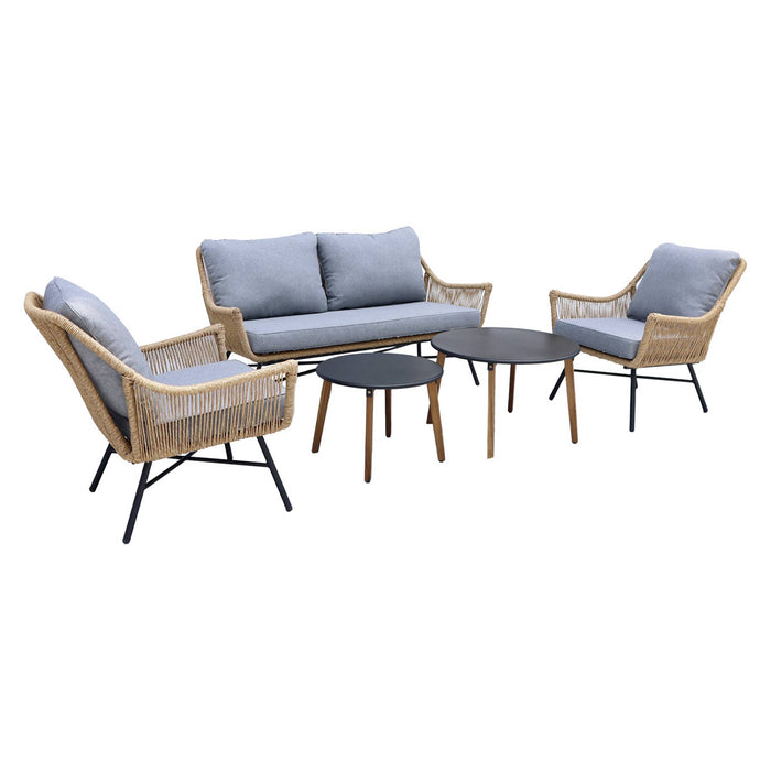 sweeek - Lage wicker loungeset 4 plaatsen - Kuta
