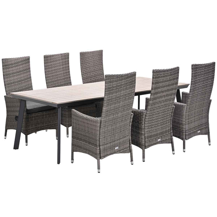 Nice tuinset 7-delig - Penedo tuintafel 230x100 cm