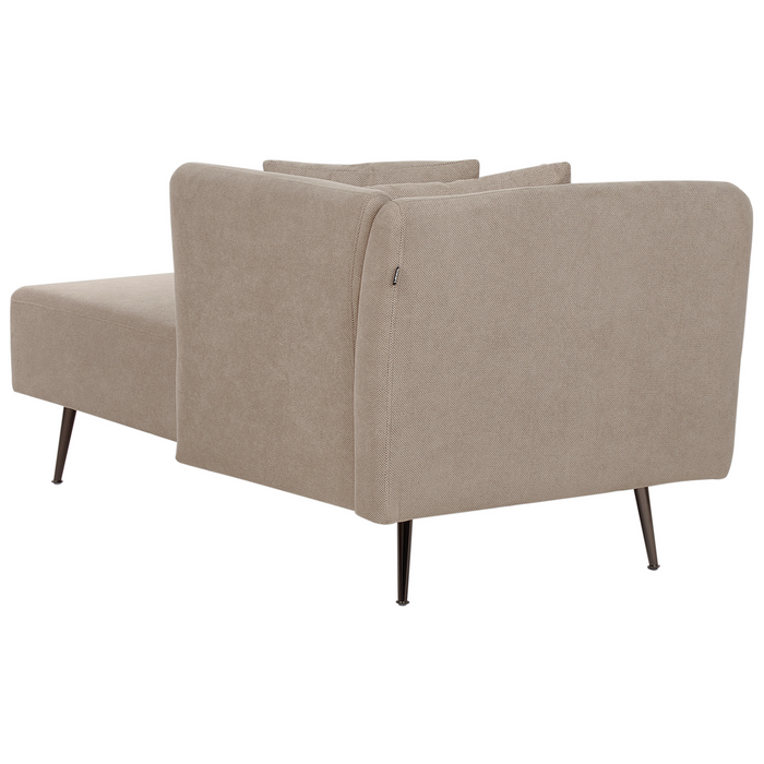Beliani - RIOM - Chaise longue - Beige - Linkszijdig - Polyester