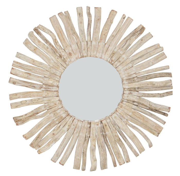 Fine Asianliving Ronde Wandspiegel Solide Houten