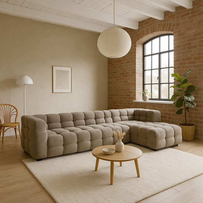 Hoekbank Salamanca bruin rechts Kare Design