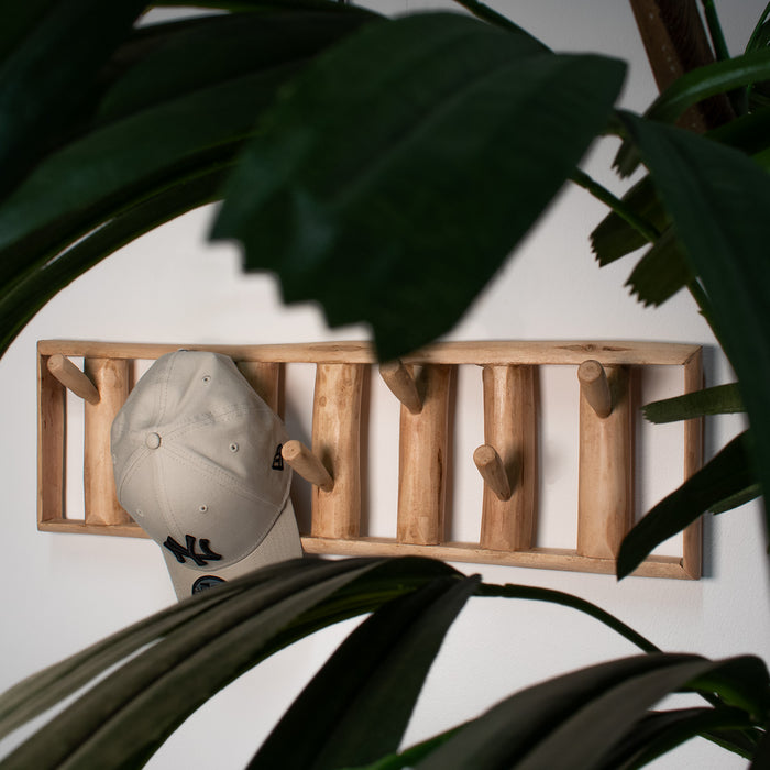 Giga Meubel - Kapstok Naturel Mangohout - 7 Haken - Siva