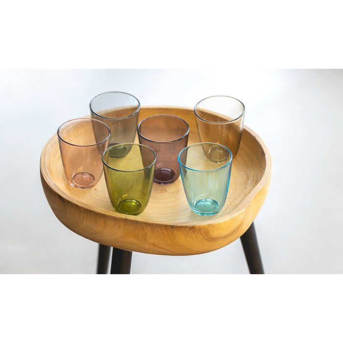 6x Stuks gekleurde waterglazen|drinkglazen Cosy Moments 310 ml