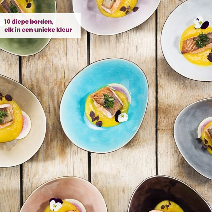 Cosy & Trendy Diepe Borden Streetfood 19.5 x 16 x 5 cm - 10 Stuks