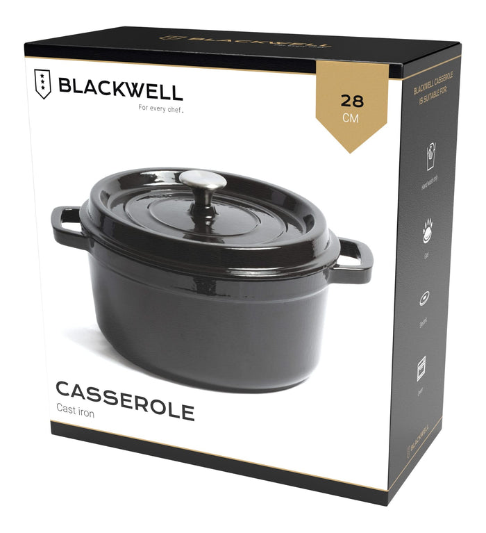 Blackwell Braadpan Gietijzer 28cm - 6,7L - Zwart
