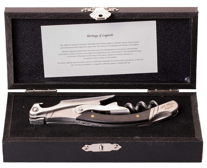 Jay Hill Kurkentrekker | Kelnersmes Laguiole - Zwart