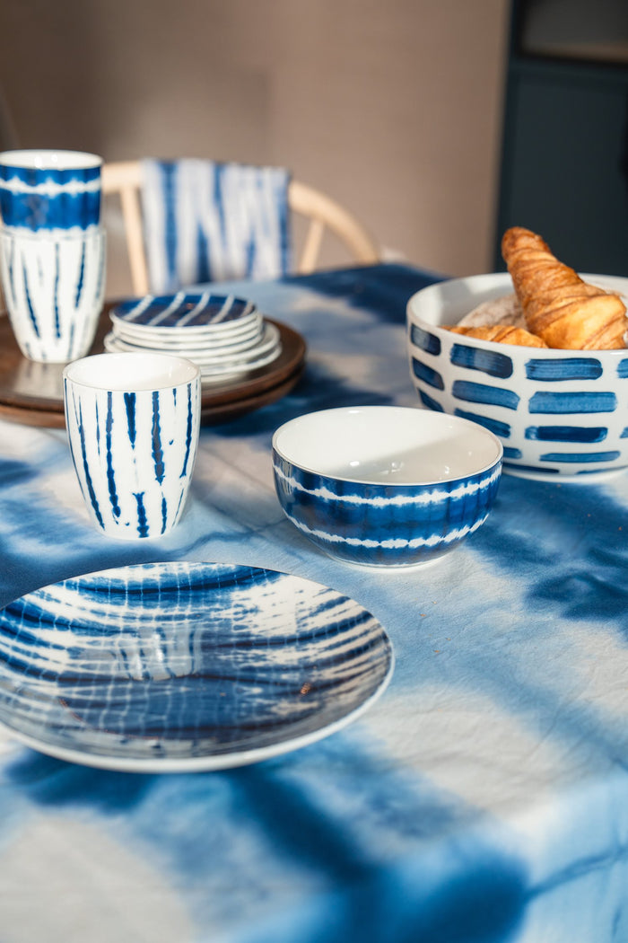 vtwonen Tie-Dye Mok zonder oor - Mokken - Serviesset van 4 - 400ml