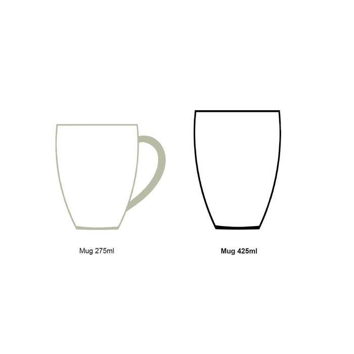 vtwonen Tie-Dye Mok zonder oor - Mokken - Serviesset van 4 - 400ml