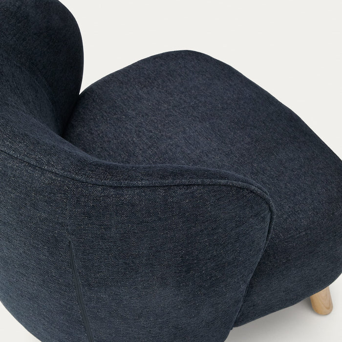 Kave Home Ulit Fauteuil - Chenille - Blauwgrijs
