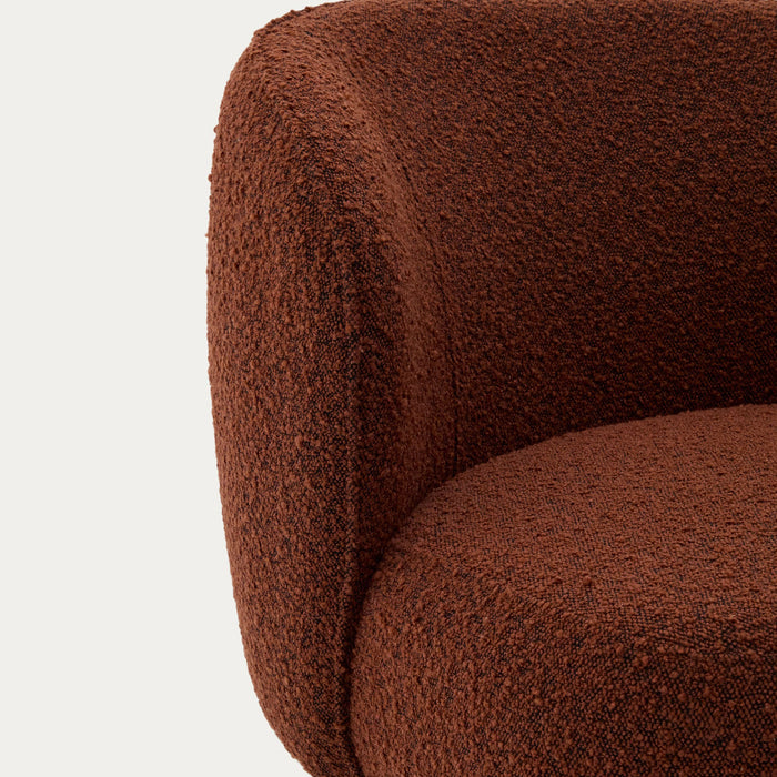 Kave Home Ulit Fauteuil - Bouclé - Terracotta