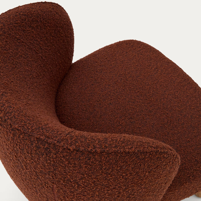Kave Home Ulit Fauteuil - Bouclé - Terracotta