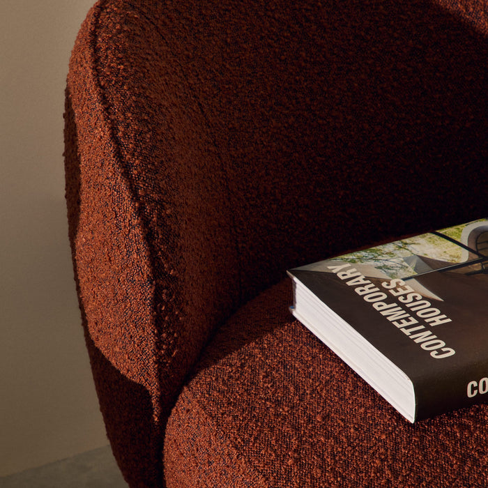 Kave Home Ulit Fauteuil - Bouclé - Terracotta