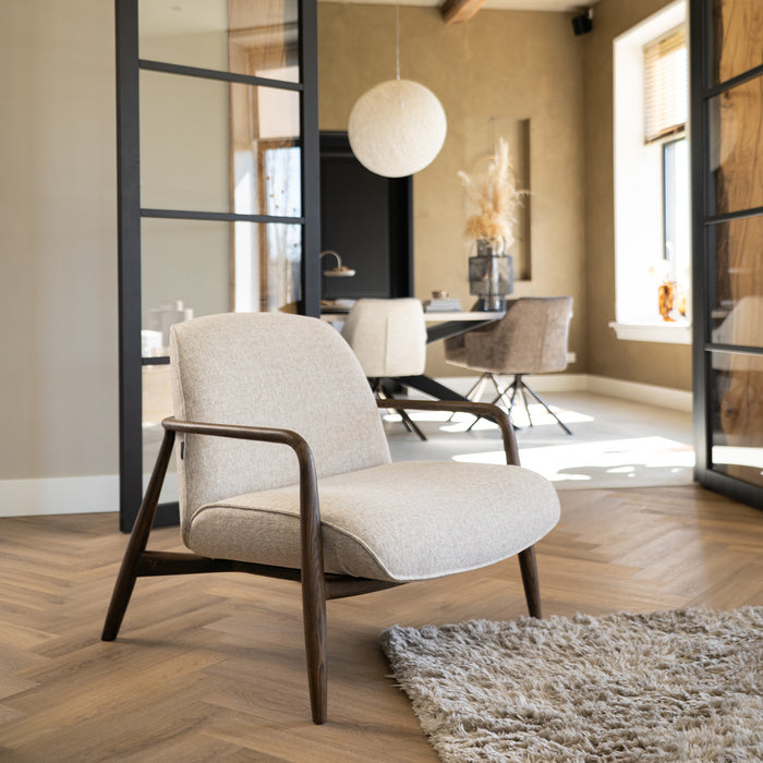 Bronx71 Scandinavische fauteuil Vidar linnen off white