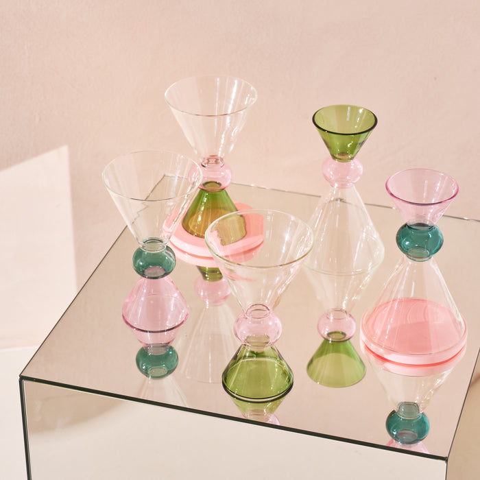 Urban Nature Culture Wijnglas Ayo - Transparant/Pale Green - 2st.
