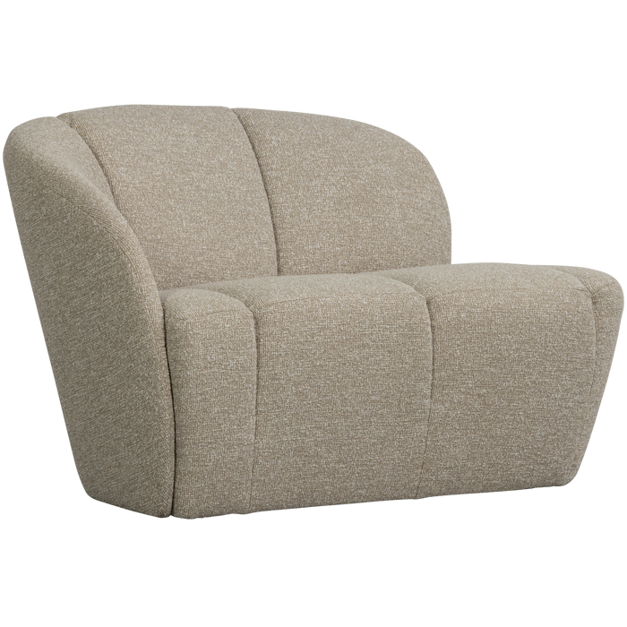 WOOOD Mojo 2-Zits Bankje Links - Bouclé - Beige Melange - 73x112x77