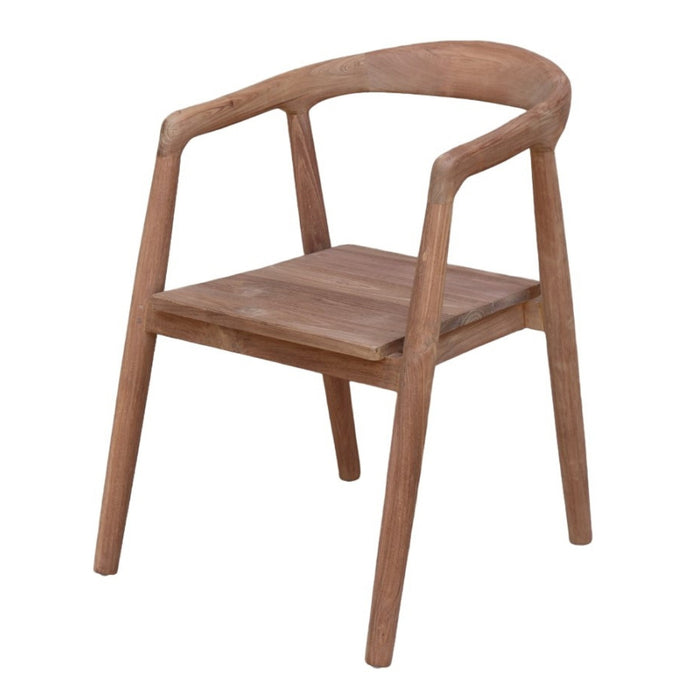 DÉJA Living - Tuinstoel - Naturel Teakhout - Zithoogte 43cm - Lennox - Set van 2