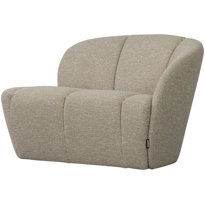 WOOOD Mojo 2-Zits Bankje Rechts - Bouclé - Beige Melange - 73x112x77