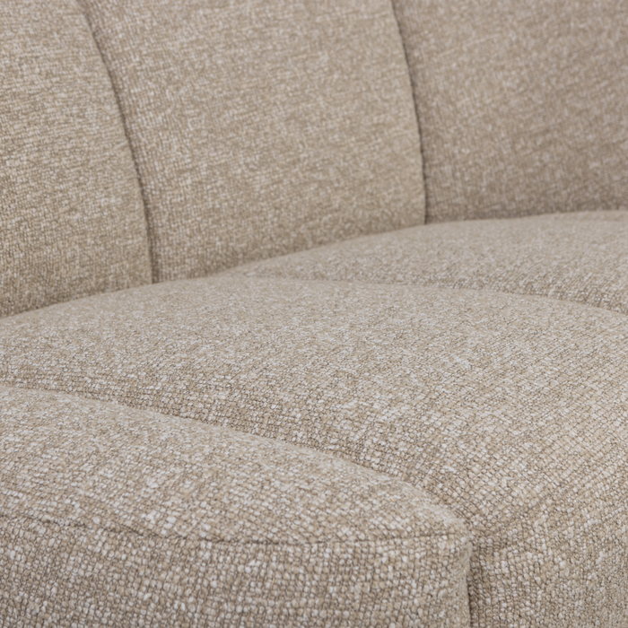 WOOOD Mojo 2-Zits Bankje Rechts - Bouclé - Beige Melange - 73x112x77