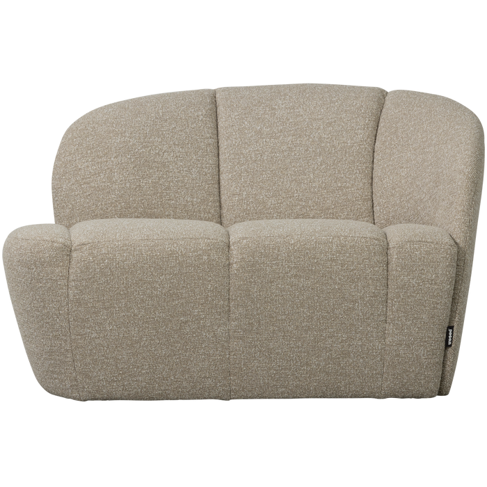 WOOOD Mojo 2-Zits Bankje Rechts - Bouclé - Beige Melange - 73x112x77