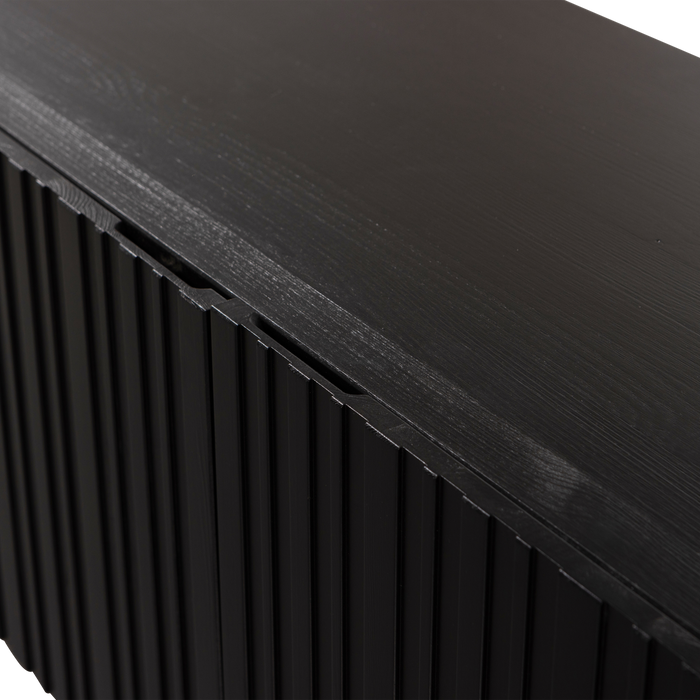 WOOOD New Gravure Tv-meubel B 180 cm - Grenen - Zwart