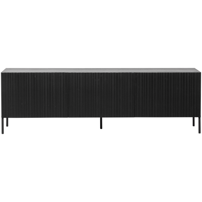 WOOOD New Gravure Tv-meubel B 180 cm - Grenen - Zwart