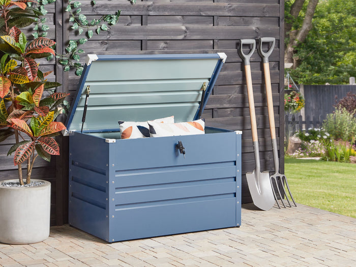 Beliani - CEBROSA - Kussenbox - Blauw - 300 l - Staal