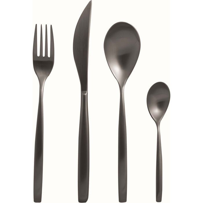 Mepra Bestekset Stiria Oro Zwart- Gematteerd - RVS - 24-delig