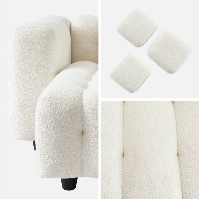 sweeek - Verstelbare hoekbank, boucléstof