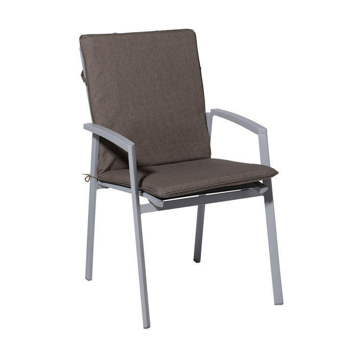 Madison - Stapelstoelkussen Oxford taupe - Ca. 97x49 cm - Set van 4