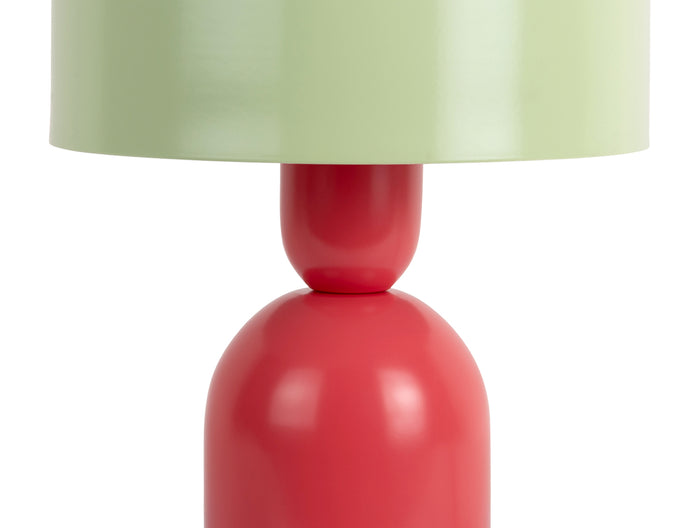 Leitmotiv - Tafellamp Double Funky - Scarlet red & soft green