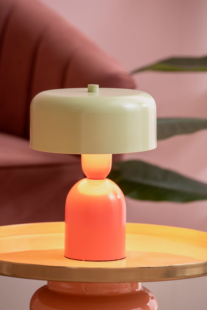Leitmotiv - Tafellamp Double Funky - Scarlet red & soft green