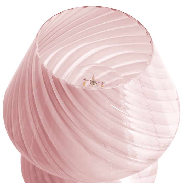 Beliani - LOBO - Tafellamp - Roze - Glas