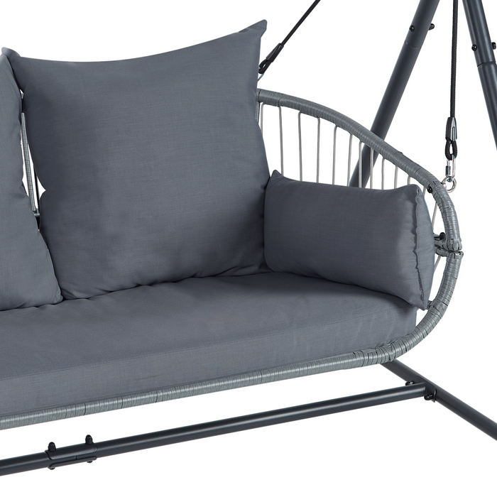 Beliani - FIASTRA - Schommelbank - Donkergrijs - Staal