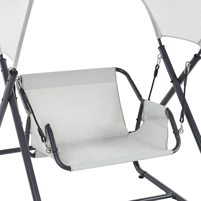 Beliani - SOLAGNA - Schommelbank - Lichtgrijs - Staal