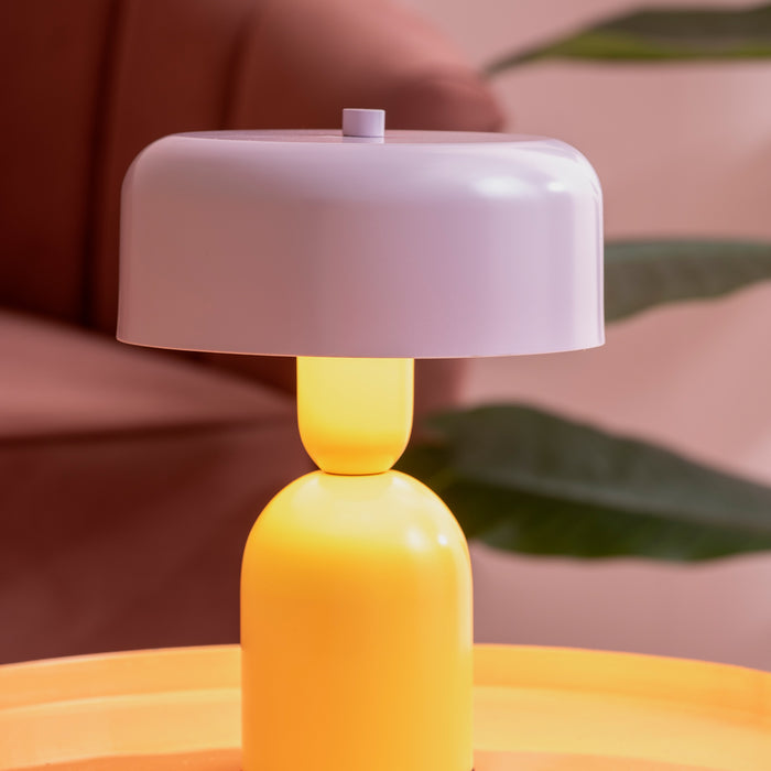 Leitmotiv - Tafellamp Double Funky - Bright yellow & soft purple