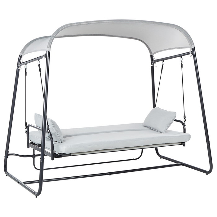 Beliani - MARSCIANO - Schommelbank - Lichtgrijs - Staal