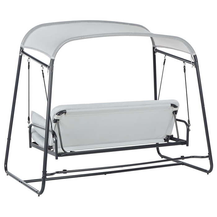 Beliani - MARSCIANO - Schommelbank - Lichtgrijs - Staal