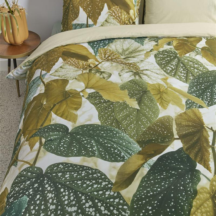 Beddinghouse Begonia dekbedovertrek - 140x200|220 - Olijfgroen