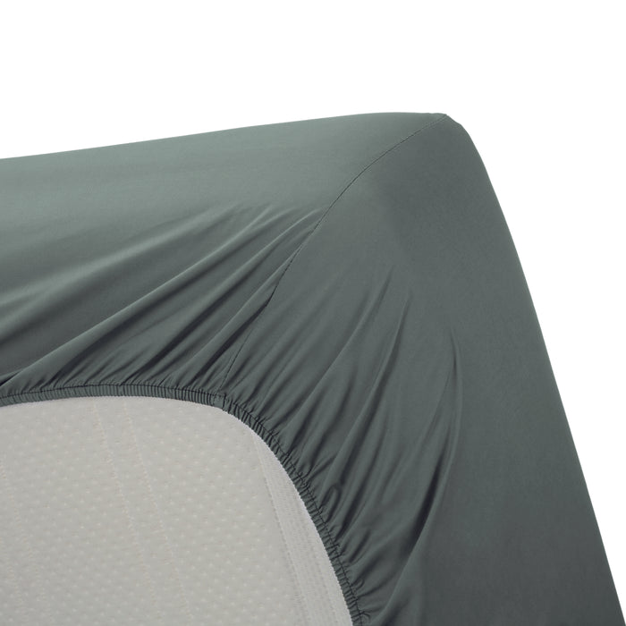 Ambiante Katoen - Splittopper Hoeslaken - 140x200 - Groen