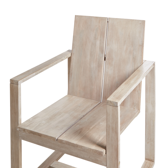 Beliani - AZZANELLO - Tuinstoel set van 6 - Gebroken wit - Acaciahout