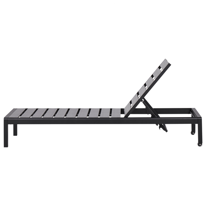 Beliani - NARDO - Ligstoel - Zwart - Aluminium