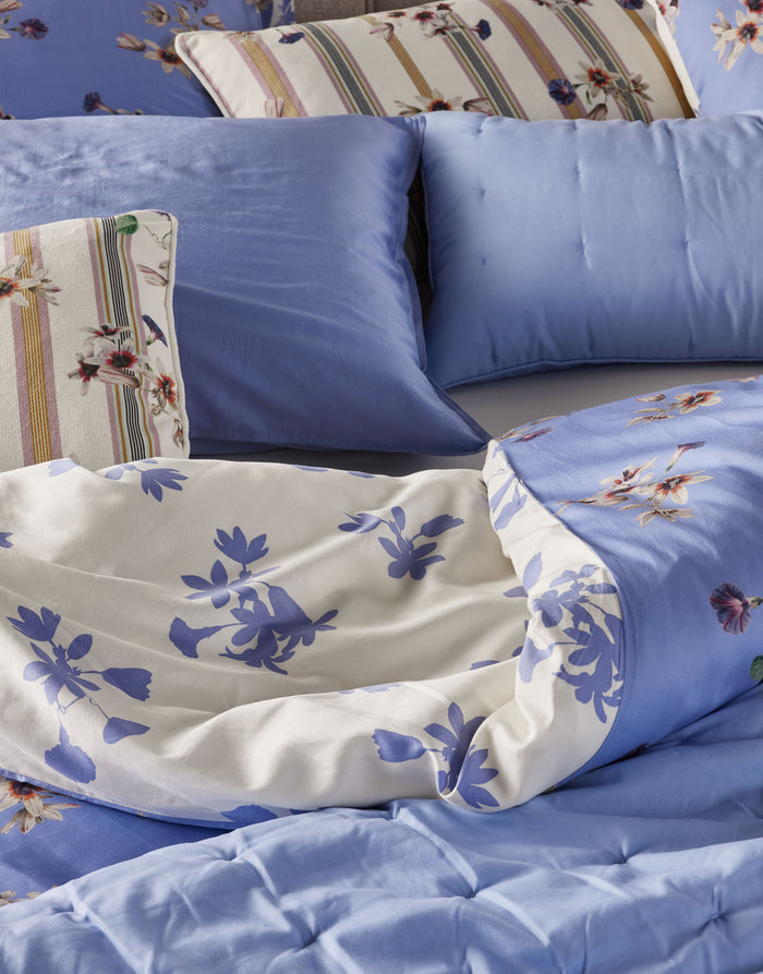 Essenza Fiora Dekbedovertrek 200 x 200|220 cm - Lavender Blue