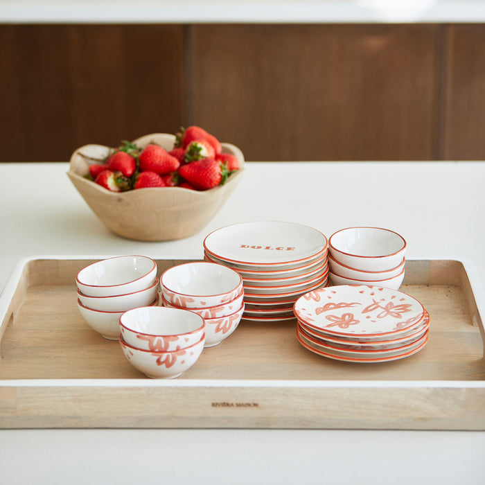 Riviera Maison Gebaksbord Rood - Bella Dolce Klein bordje