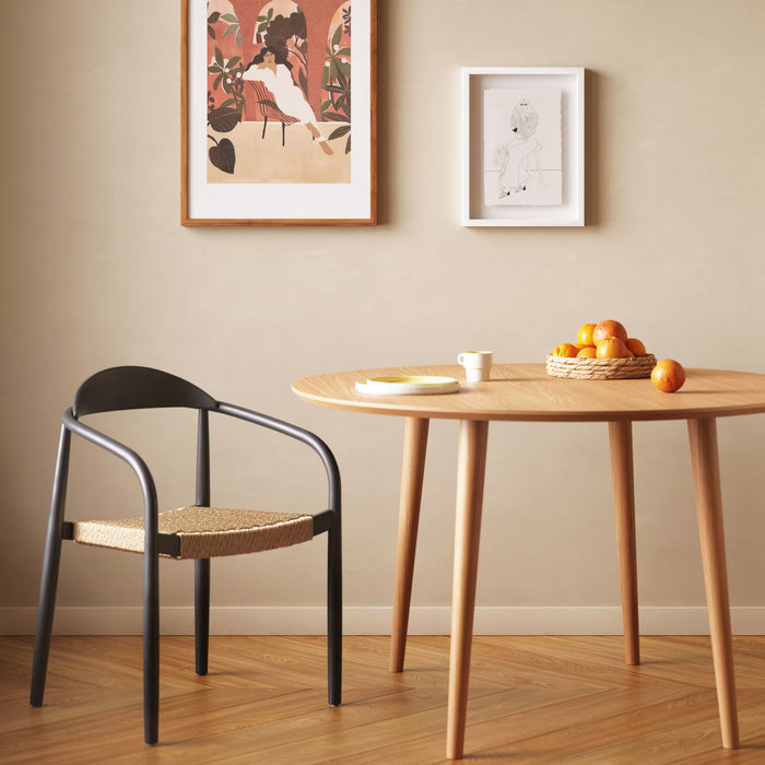 Kave Home Nina Dinerstoel - Zwart / Bruin