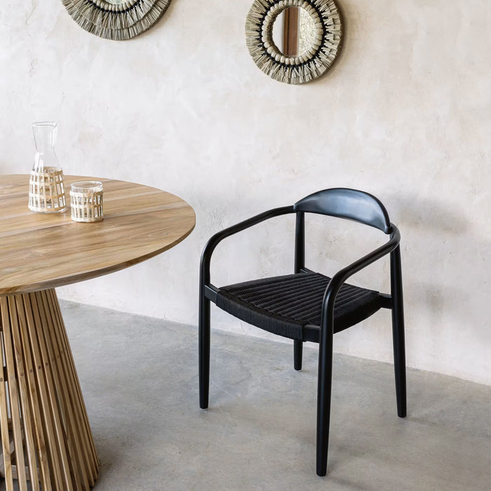 Kave Home Nina Dinerstoel - Zwart / Zwart