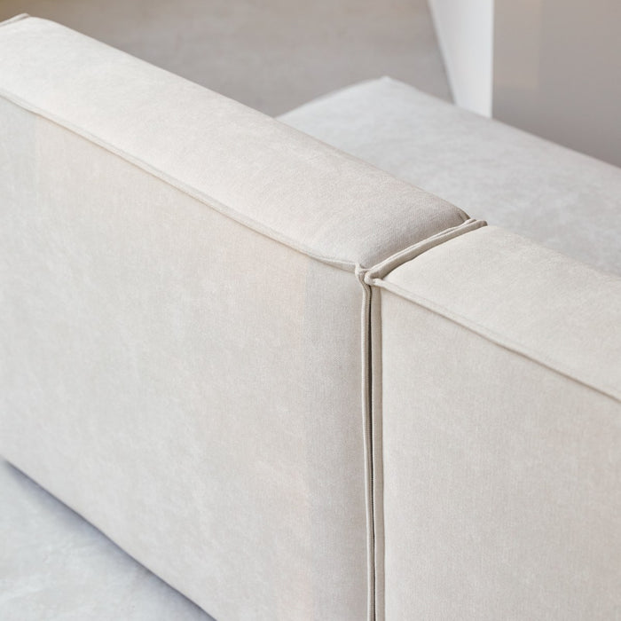 Tikamoon - Modulaire rechte 2-zitsbank Dario in beige stof